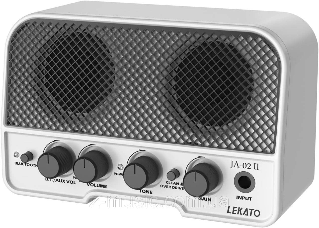 Комбопідсилювач портативний для електрогітари LEKATO JA-02 II WH, Bluetooth, 5 ват