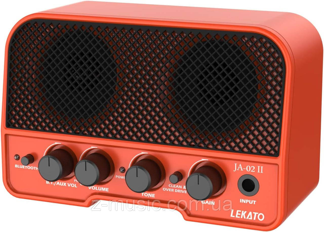 Комбопідсилювач портативний для електрогітари LEKATO JA-02 II OR, Bluetooth, 5 ват