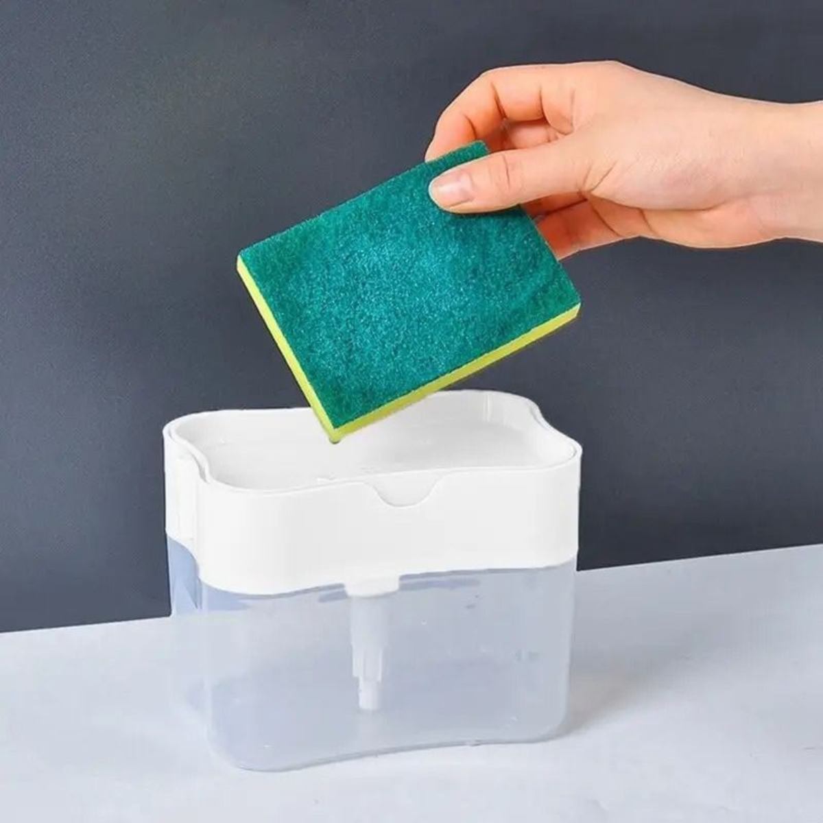 Дозатор натискний Soap Pump and Sponge Caddy для мийного засобу з підставкою для губки S-14
