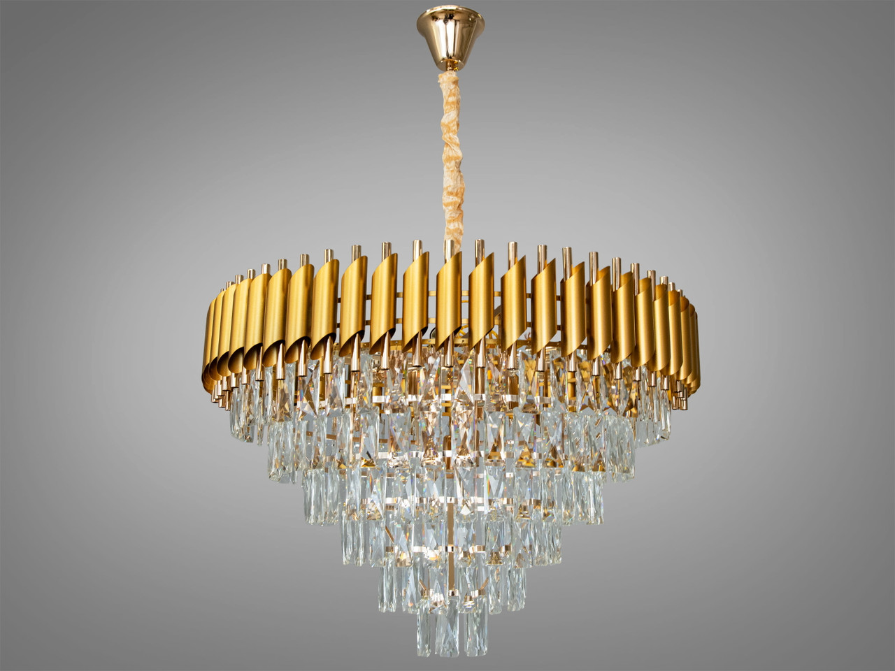Кришталева люстра Mumbai на 15 ламп золото+золото 9001-750GD+SGD