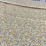 Тканина з дрібними жовтими та жовтогарячими квіточками, фото 2