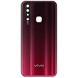 Задня кришка Vivo Y15 (червона зі склом камери)