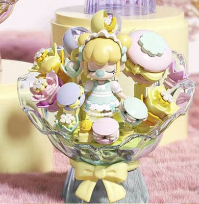 Чудовий конструктор фігурка фігурка Мультяшний герой і Букет квітів дівчинці 50 деталей Іграшка для складання аніме фігур