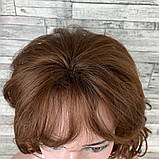 Перука світло-коричнева коротка коротка стриження жіноча для жінок кучерява, фото 4