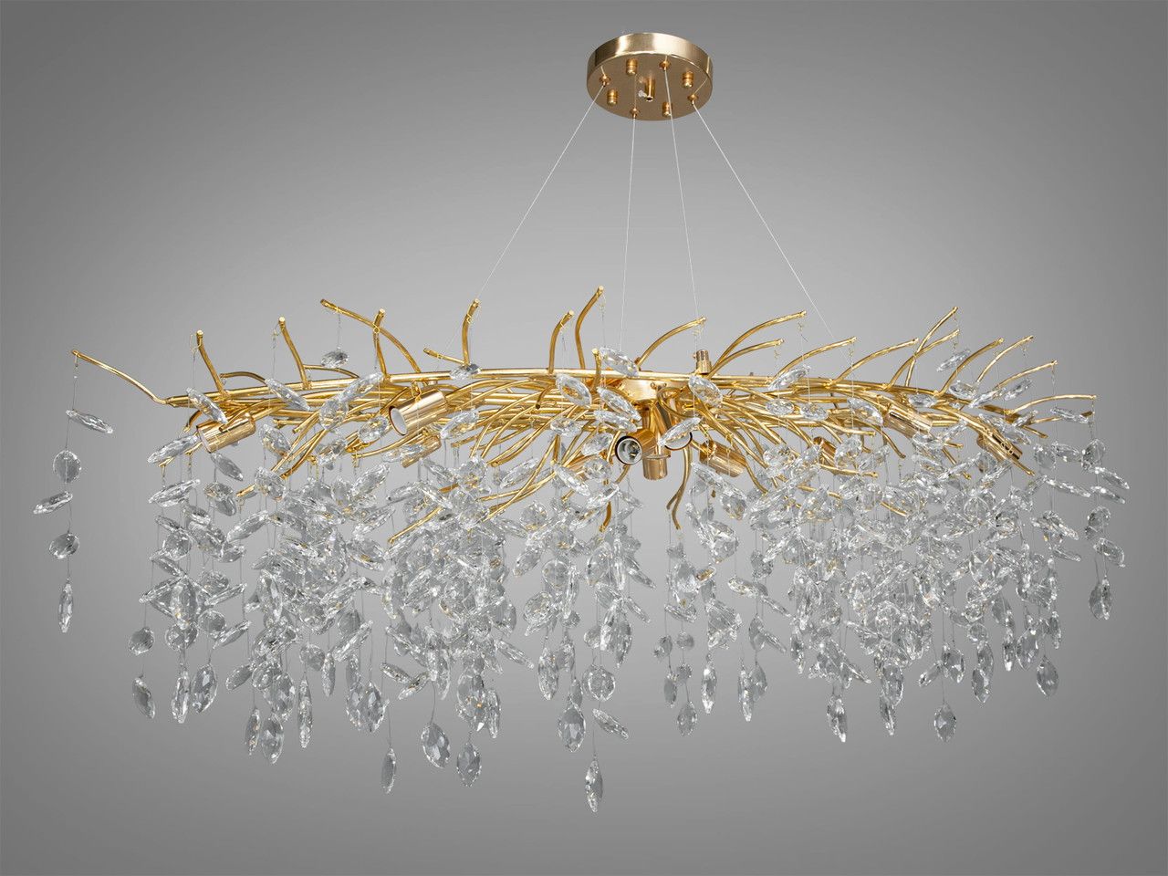 Сучасна кришталева люстра на 12 ламп Poitiers 1607-L1200x500GD