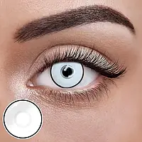 Білі Контактні Лінзи з діоптріями Менсон | Лінзи поганого зору | Крейзі/Косплей/Хелловін | Оптичні лінзи