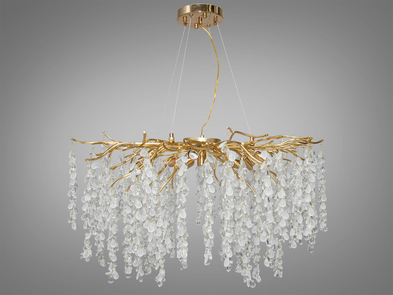 Сучасна кришталева люстра на 10 ламп Nicosia золото 603-800GD, фото 1