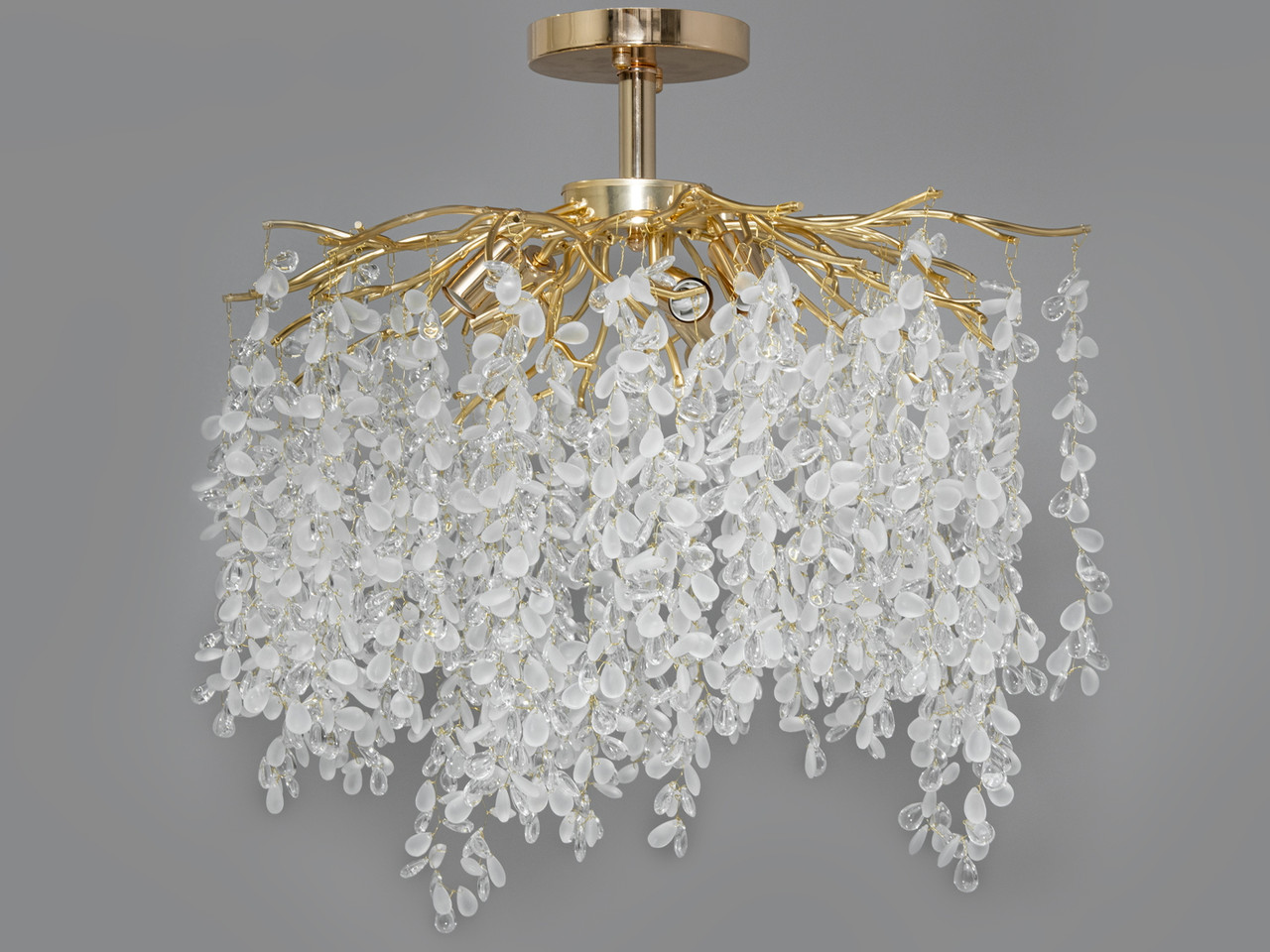 Сучасна кришталева люстра на 7 ламп Nicosia золото A603-600GD, фото 1