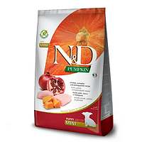 Беззерновий сухий корм Farmina N&D для цуценят дрібних порід курка з гарбузом та гранатом 2.5 кг