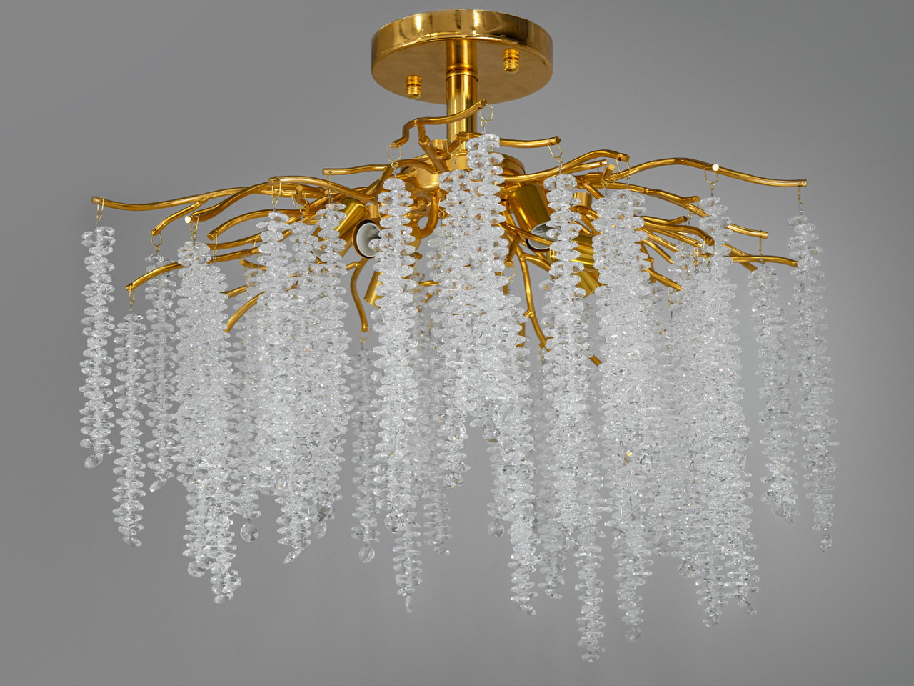 Сучасна кришталева люстра на 7 ламп Seoul золото A605-600GD