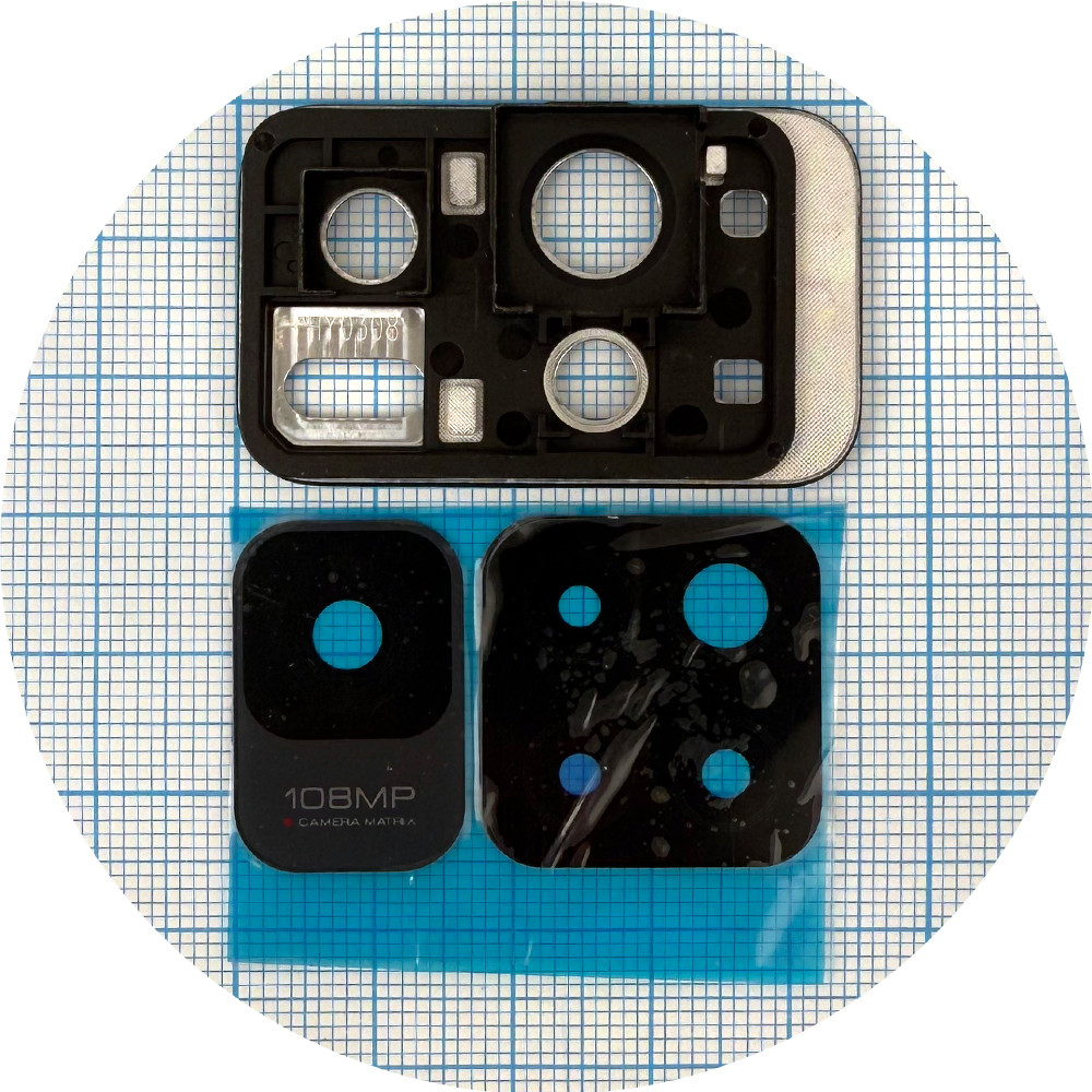 Скло камери Xiaomi Redmi Note 11 Pro+ Plus (чорне і рамкою), фото 1