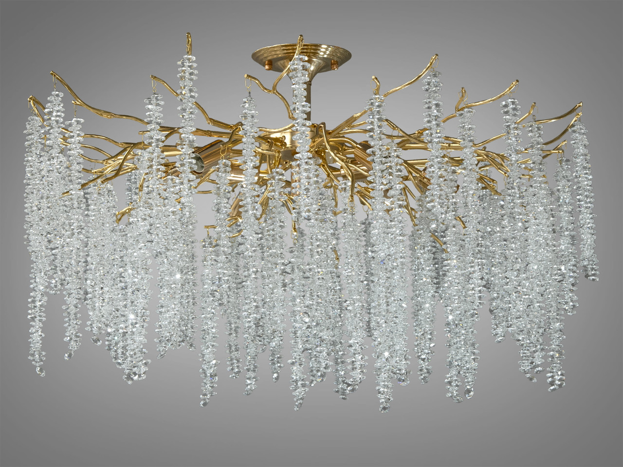 Сучасна кришталева люстра на 9 ламп Seoul золото A605-800GD