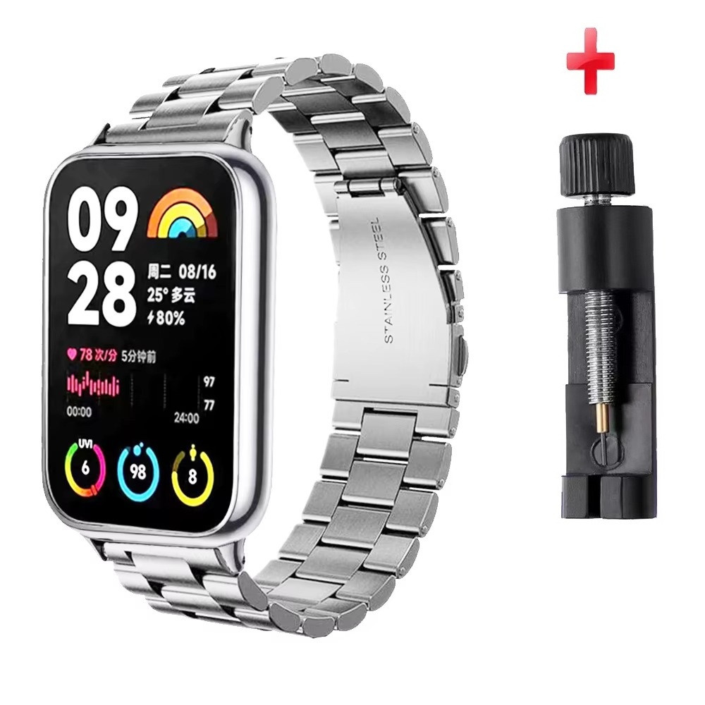 Ремінець для фітнес-браслету Xiaomi Smart Band 9Pro / 8Pro Bead design Silver