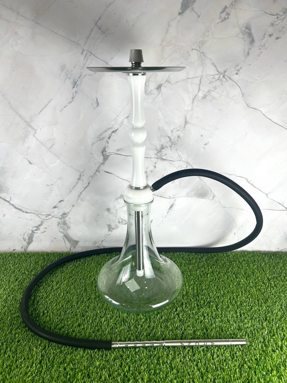Кальян із нержавіючої сталі з основою з поліацеталі Aroma Hookah - Golf , White