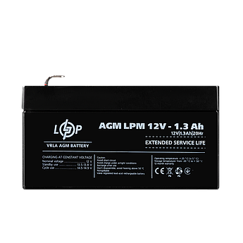 Акумулятор AGM LPM 12V - 1.3 Ah
