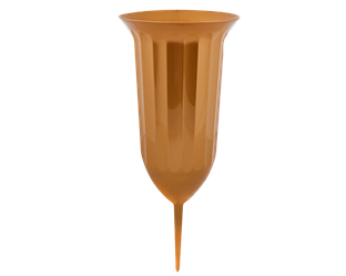 Ваза для квітів пластикова Алеана Флора 16см з штирем 2.2л бронзова А127050-03