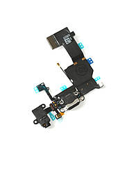 Шлейф iPhone 5C з роз'ємом зарядки, аудіо роз'ємом та мікрофоном black (оригінал)