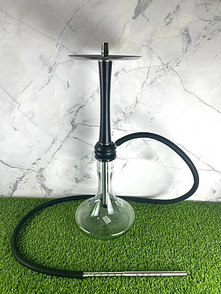 Кальян із нержавіючої сталі з основою з поліацеталі Aroma Hookah - X-Ray, Black (чорний), фото 1
