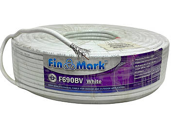 Телевізійний кабель Finmark F690BV,білий, 100 м