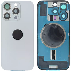 Задня кришка (Скло) iPhone 16 Pro Max white titanium (оригінал завод) у зборі на рамці