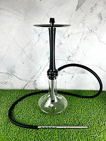 Кальян з колбою та сталевою шахтою Aroma Hookah - X-Ray Black-Wood