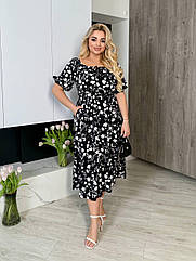 Плаття жіноче довге із софту 0118 Розміри 50-64