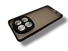 Матовий протиударний чохол для Xiaomi Redmi Note 14 Pro 5g чорний бампер