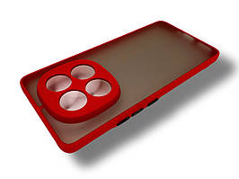 Матовий протиударний чохол для Xiaomi Redmi Note 14 Pro 5g червоний бампер