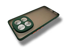 Матовий протиударний чохол для Xiaomi Redmi Note 14 Pro 5g зелений бампер