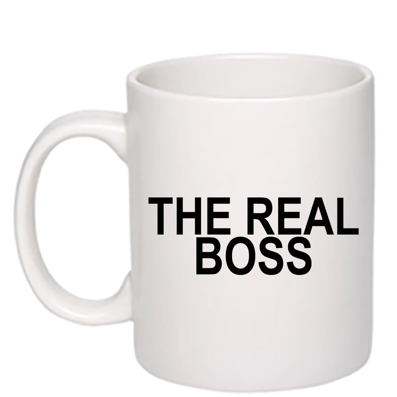 Чашка з друком "The real boss" 330 мл (колір білий) (24874), фото 1
