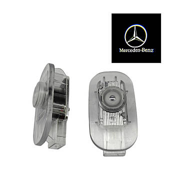Штатне підсвічування на дверях автомобіля з логотипом Mercedes GLC, V295, R232, CLE, V297
