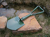 Лопата складна 3-х секційна Travel Outdoor оливкова в чохлі 59 см, фото 7