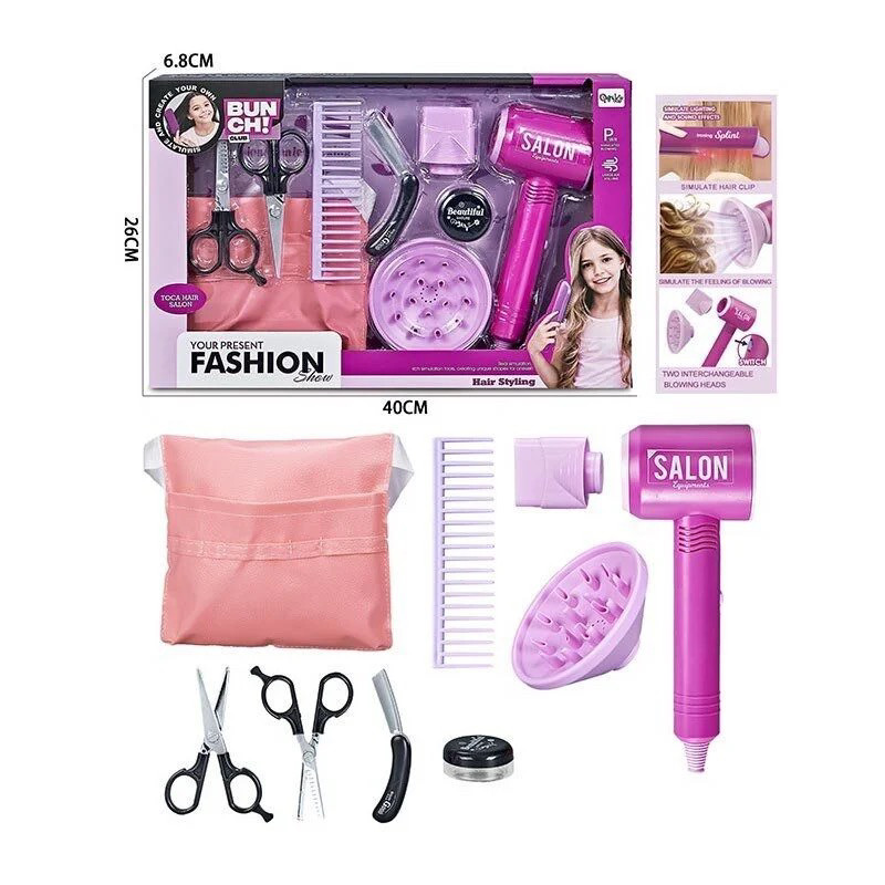 Набір перукаря дитячий QY 004 фен із насадками, фото 1