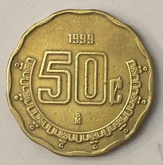 Монета Мексики 50 сентаво 1999-2001 рр.