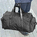 Містка дорожня спортивна сумка чоловіча чорна тканинна Сross Black на 55 літрів, фото 7