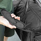 Містка дорожня спортивна сумка чоловіча чорна тканинна Сross Black на 55 літрів, фото 9