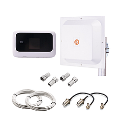 Комплект для інтернету 3G/4G WiFi роутер ZTE MF910 + антена mimo квадрат 17дб + кабель 2Х10м + 2перехідника