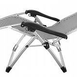 Шезлонг лежак складний Bonro BG-007 сірий, фото 5