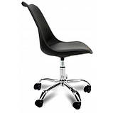 Крісло Bonro B- 487 на колесах чорне, фото 4