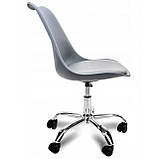 Крісло Bonro B- 487 на колесах сіре, фото 3