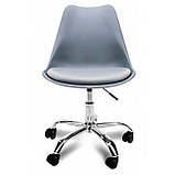 Крісло Bonro B- 487 на колесах сіре, фото 5