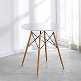 Стіл обідній круглий 60 см Bonro ВN-957 білий, фото 7