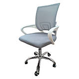 Крісло офісне Bonro 619 біло-сіре, фото 8