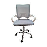 Крісло офісне Bonro 619 біло-сіре, фото 9