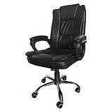 Крісло офісне на колесах Bonro B-612 чорне, фото 2