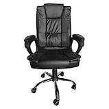 Крісло офісне на колесах Bonro B-612 чорне, фото 3