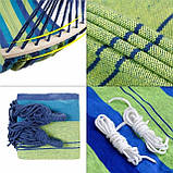 Гамак двомісний підвісний з тканини 270х150 Bonro B-091 зелений + чохол 120 кг, фото 2