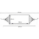 Гамак двомісний підвісний з тканини 270х150 Bonro B-091 зелений + чохол 120 кг, фото 3