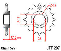 Звезда передняя JT JTF297.16