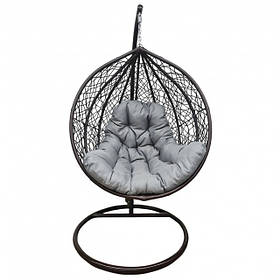 Підвісне крісло-гойдалка кокон Bonro 329 L (коричнево-сірий)